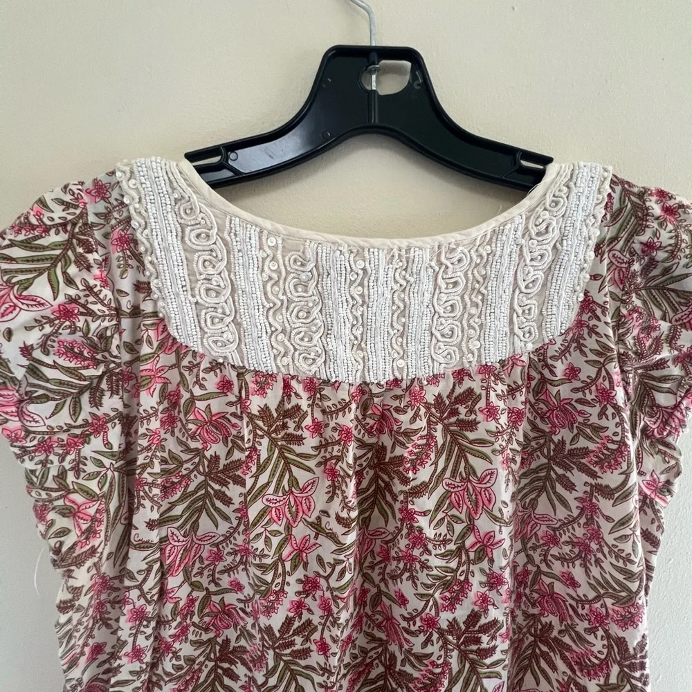 Calypso St. Barth Beige pink and cream with lace and beaded details. - Picture 9 of 11